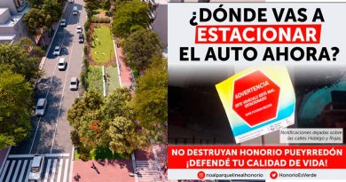 Movilización contra Parque Lineal en la Avenida Honorio Pueyrredón