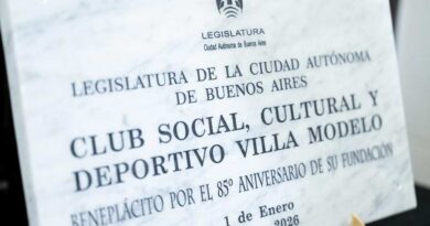La Legislatura porteña distinguió al Club Villa Modelo de Parque Chas en su 85° aniversario