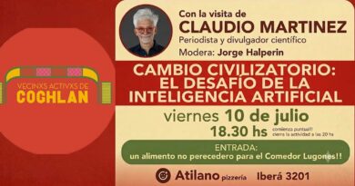 Vecinos Activos de Coghlan convocan a una charla debate sobre los desafíos e impacto civilizatorio de la Inteligencia Artificial